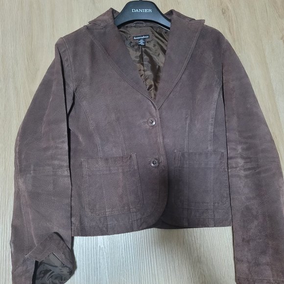 Vintage brown suede blazer - Picture 1 of 4